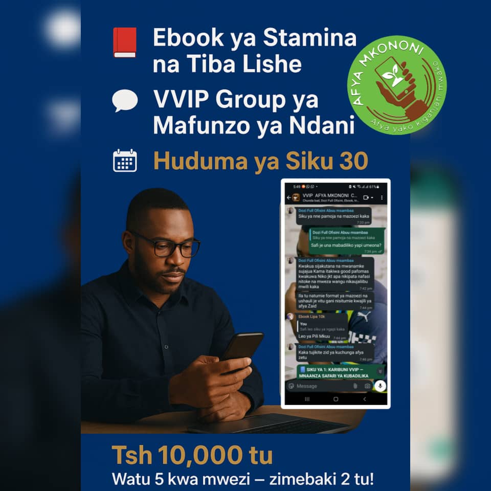 Kitabu Cha Stamina Na Tiba Lishe Za Kutengeneza Mwenyewe Nyumbani