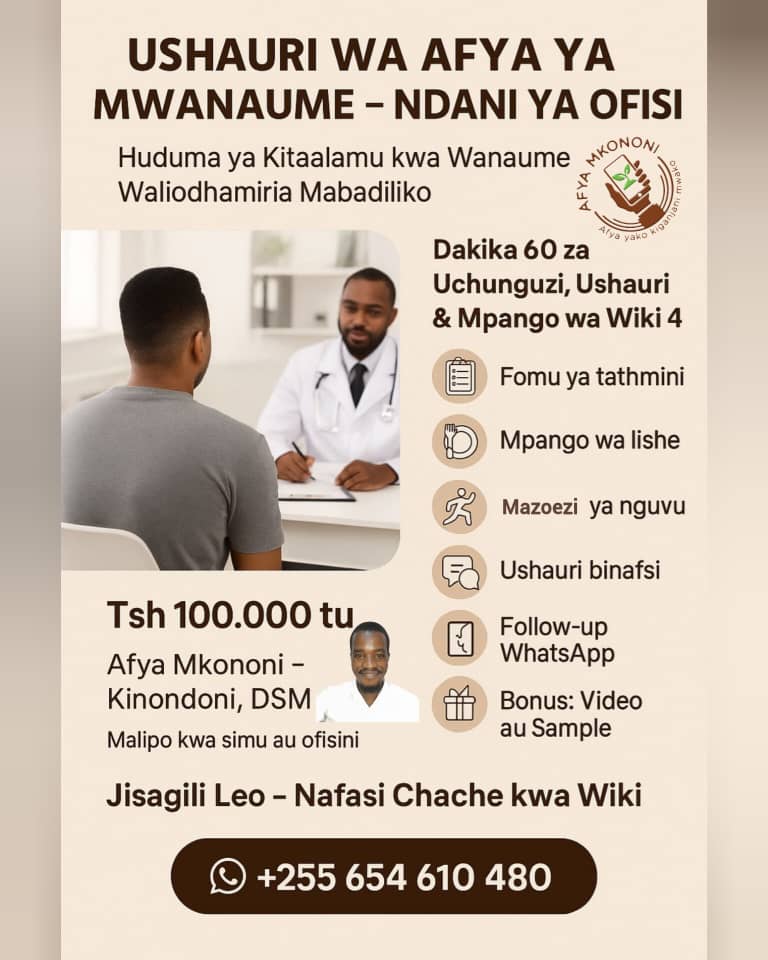 Ushauri wa Afya ya Mwanaume – Ndani ya Ofisi